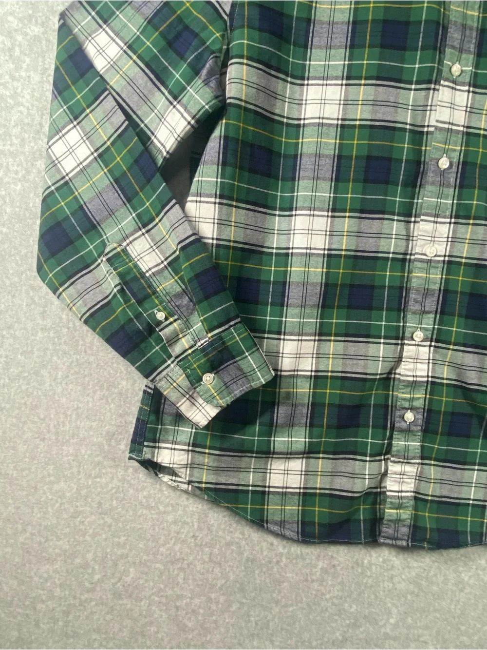 J. Crew shirt men’s XL slim fit green The broken Oxford organic cotton long slv.
